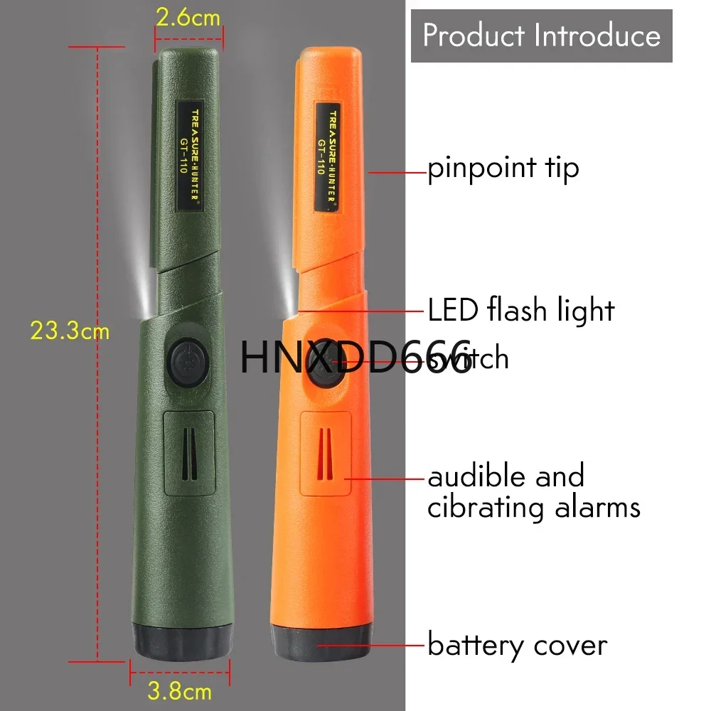 الكنز هنتر GT110 يده للكشف عن المعادن مؤشر مؤشر التحقيق المضادة للخدش المعادن تحديد مقاوم للماء 360 درجة المسح #3