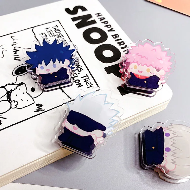 Game Jujutsu Kaisen Itadori Yuji Fushiguro Megumi Satoru Gojo Cosplay Acrylic Polypropylene Clip Sticky Note Organizer Ambitus