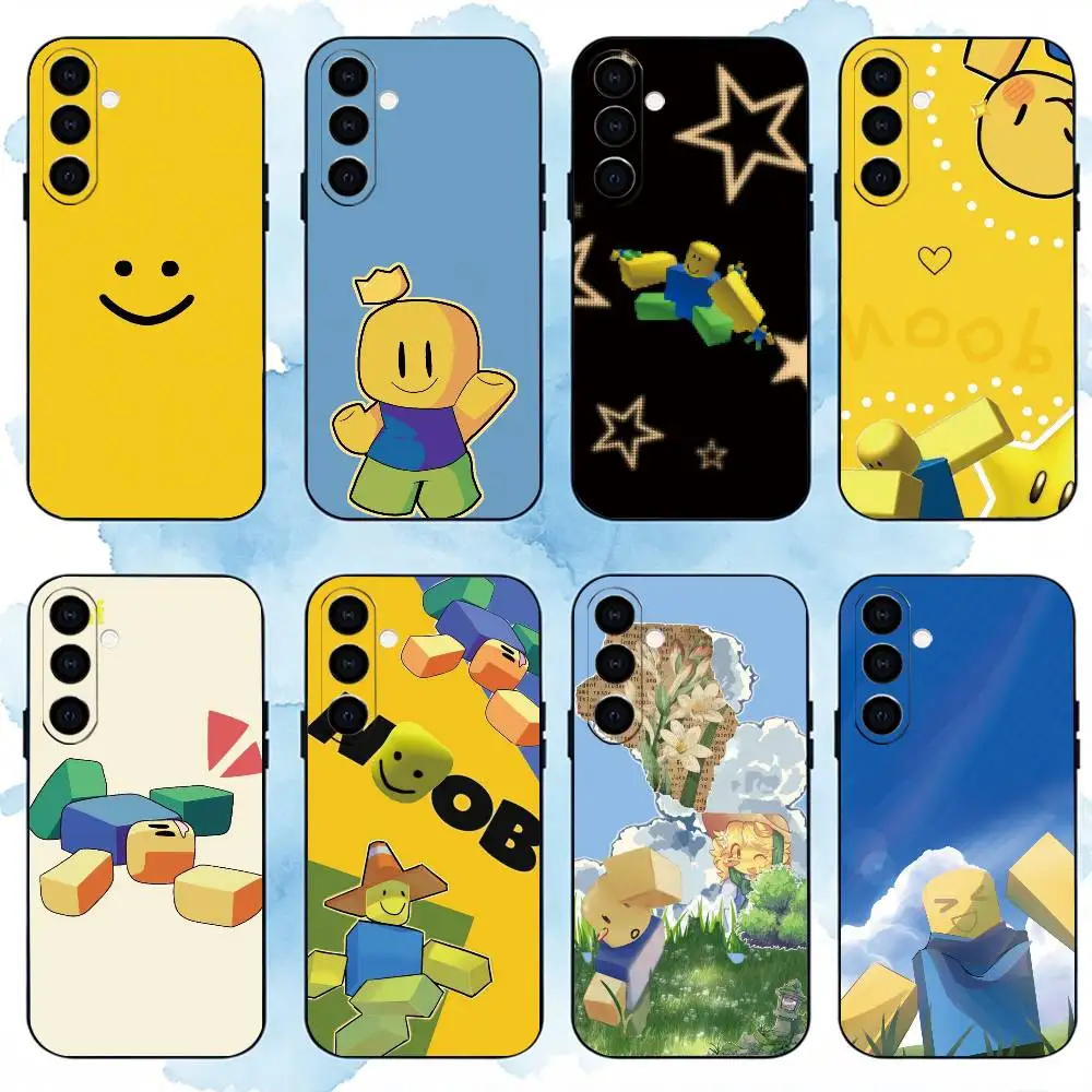 I LOVE Roblox Noob gift Phone Case For Samsung Galaxy A73,A72,A71,A70,A53,A52,A51,Soft Silicone Black Cover