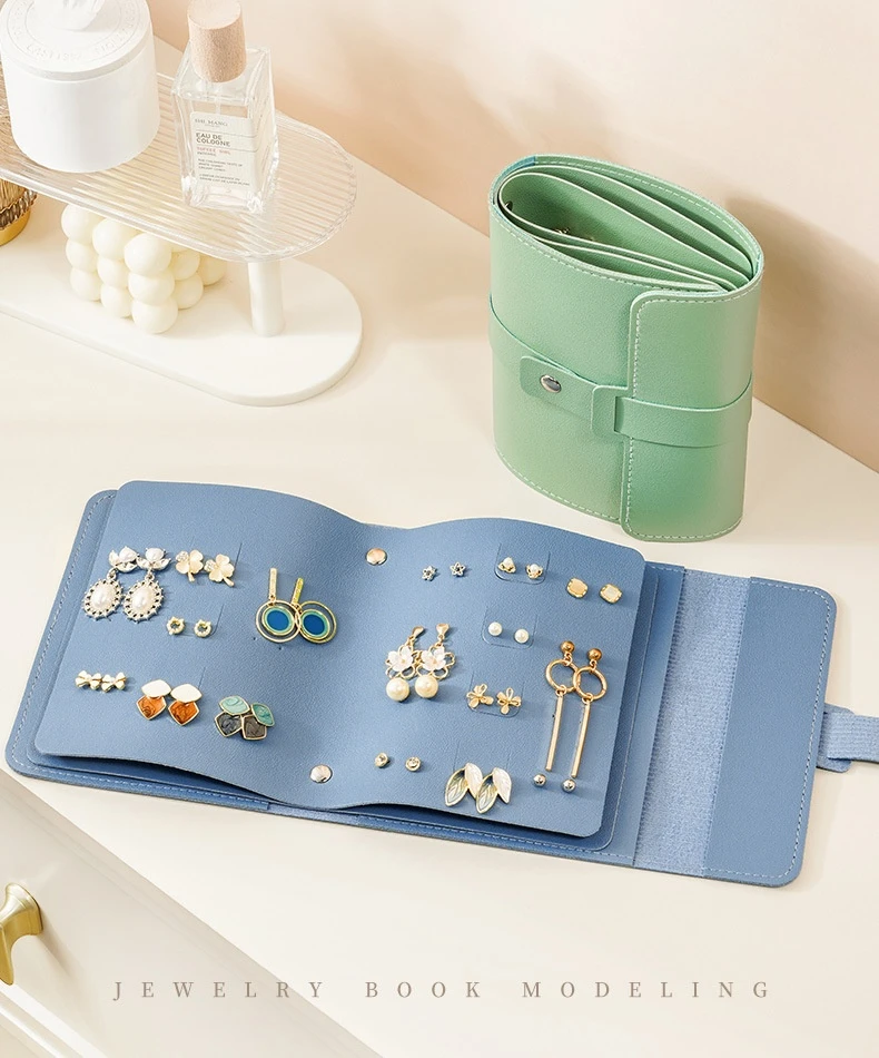 Ins Earring Box Creative Jewelry Earring Storage Book Portable Jewelry Bag Earring Box