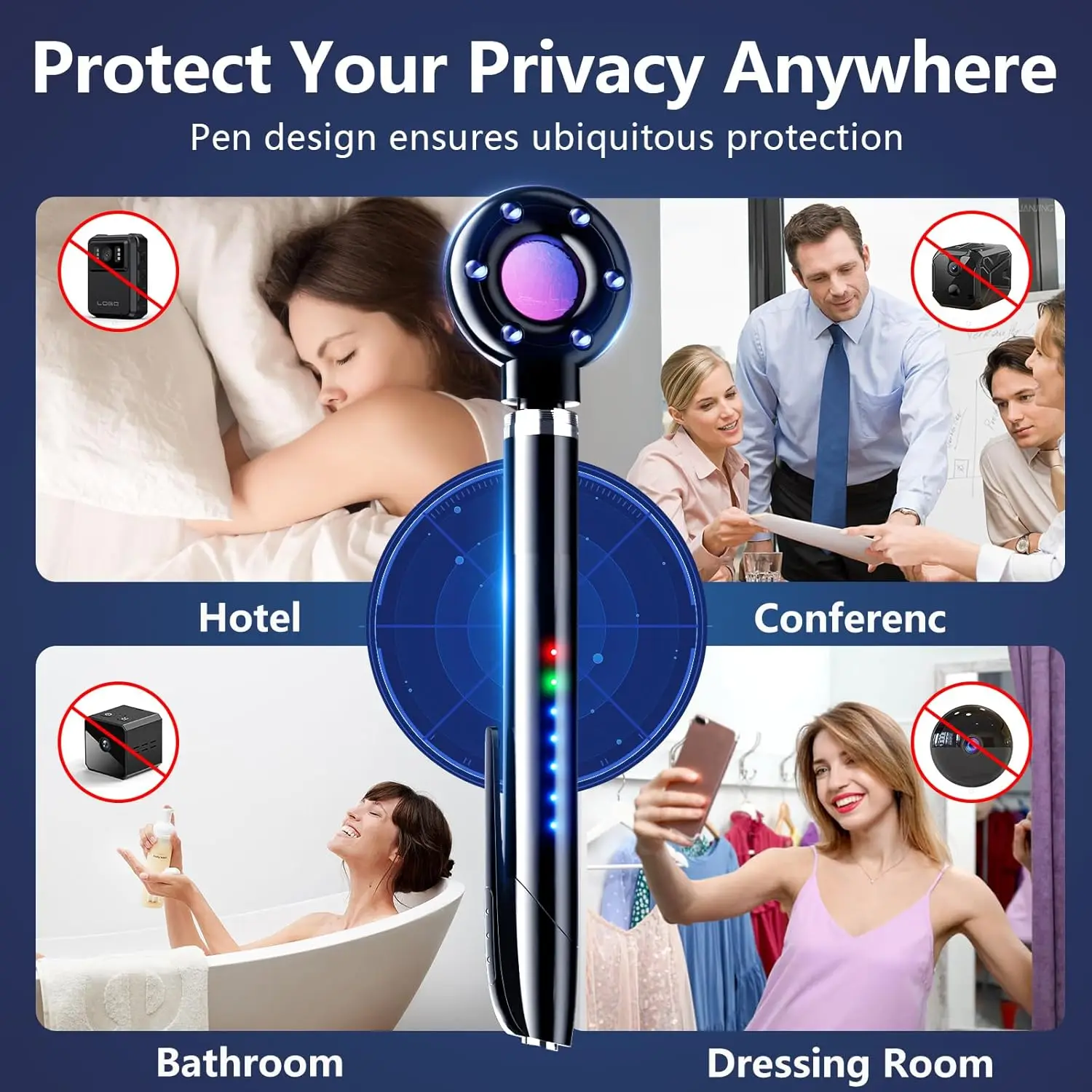 Anti Candid Hidden Kamera Detektor Stift Anti Diebstahl Drahtlose Spion Pinhole Kamera Infrarot Erkennung GPS Tracker Spy Gadgets Scanner