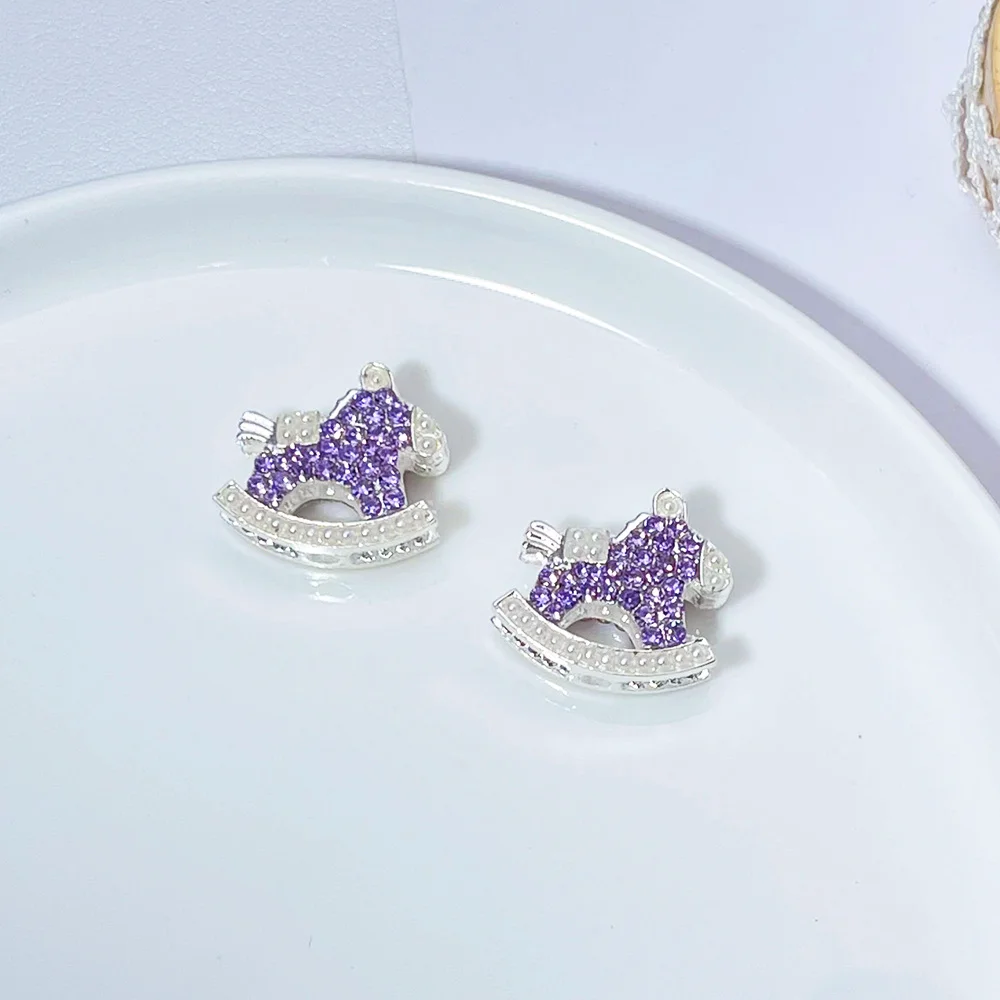 Cordial Design 30 Uds. Accesorios de joyería de 19*20MM/hechos a mano/cuentas de aleación de lujo DIY/efecto de diamantes de imitación/forma de caballo balancín # 18667