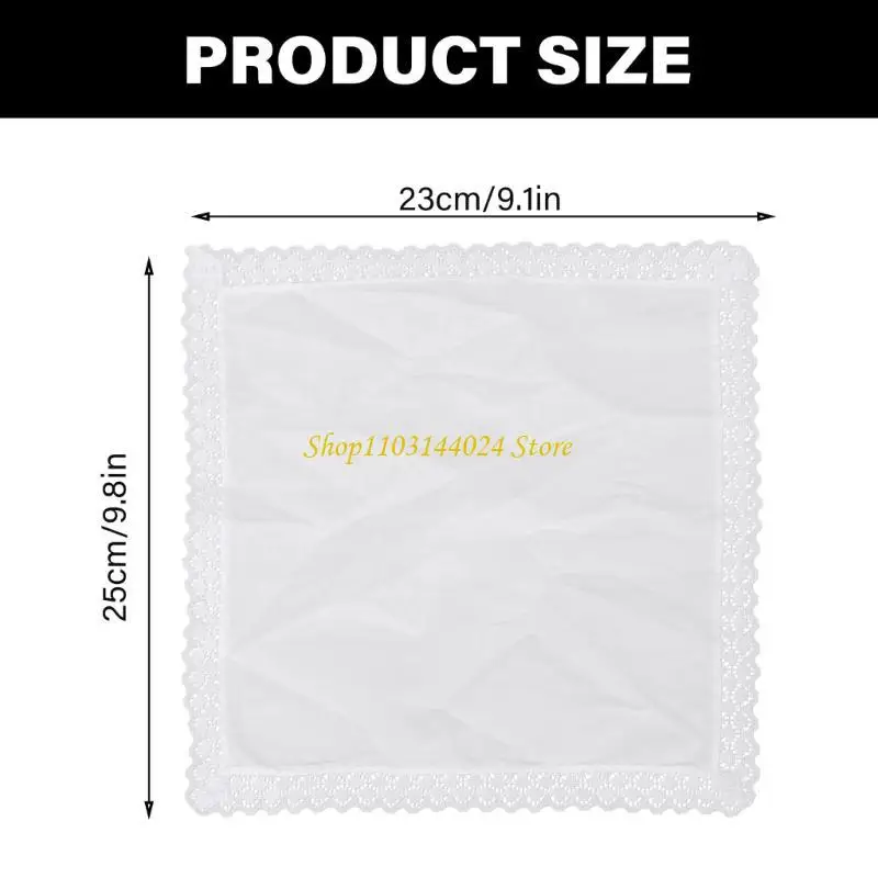 N5KE Pocket Handkerchief for Wedding Party Cotton Hankies for Dad Grandfather