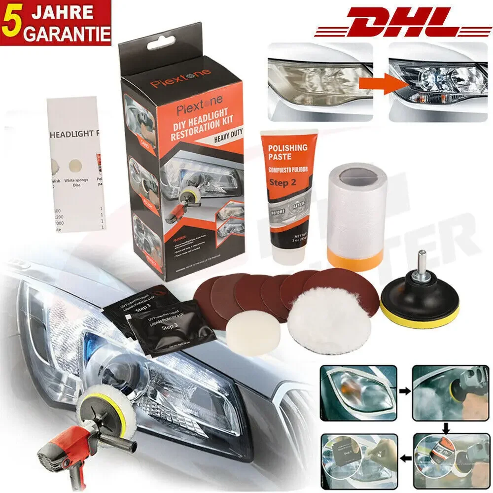Profi Repair Set Scheinwerfer Politur Frontscheinwerfer Polieren Treatment