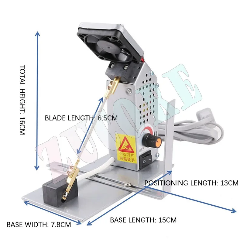 YC-18 شريط لاصق كهروميكانيكي ساخن سكين قابل للتعديل آلة القطع الساخنة علامة تجارية يدوية صغيرة