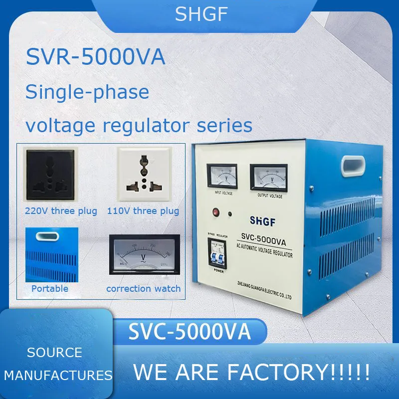 Servo Motor SVC 3000VA 5000VA AVR 110V 220V AC Single Phase Delay protection  Automatic Voltage Regulators Stabilizers view 2