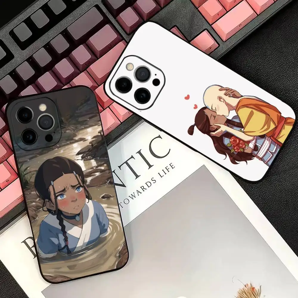 The Last Airbender Katara Phone Case For iPhone 17, 16,15,14,13,12,11 Plus,Pro Max, Others Soft Black Cover