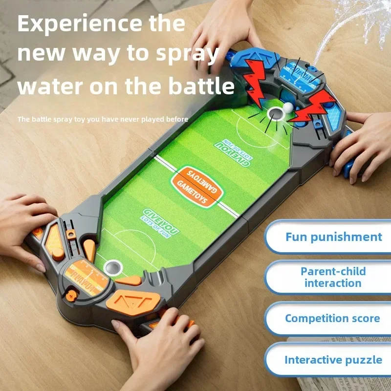 Children's table football against water spray punishment two-person competitive game parent-child interactive board game toys