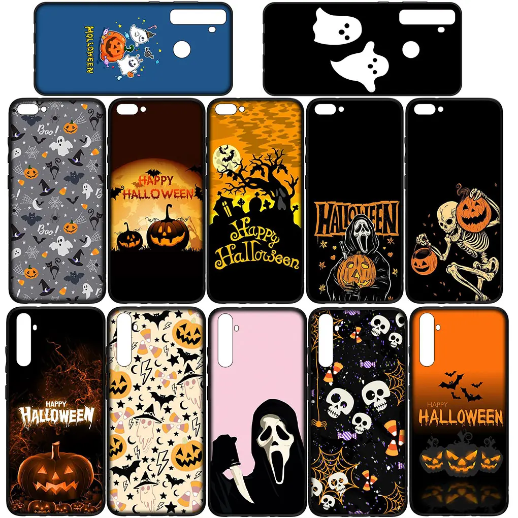 Little Ghost with Halloween Pumpkin Phone Cover Case for Huawei Y7A Y6P Y5P Y6 Y7 Y9 Prime 2018 2019 Y8P Y9A Y8S P Smart Casing