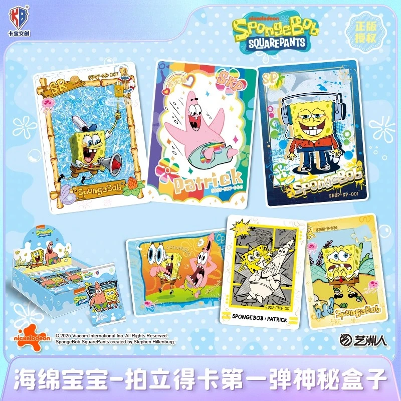 

Kabao Wenchuang SpongeBob Mystery Box, Instax Style Photo Cards, Anime Blind Pack Collection, Official Collectible Cards