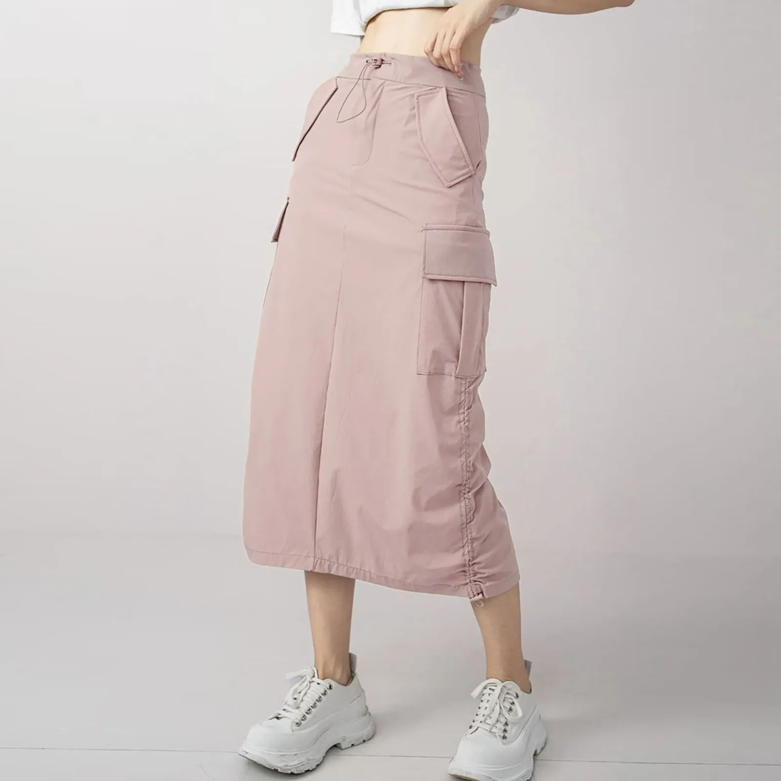 

Vintage Cargo Skirts Casual Long Maxi Skirts Fashion Harajuku Y2k Aesthetic Streetwear Denim Korean Skirts Fairy Grunge Gothic