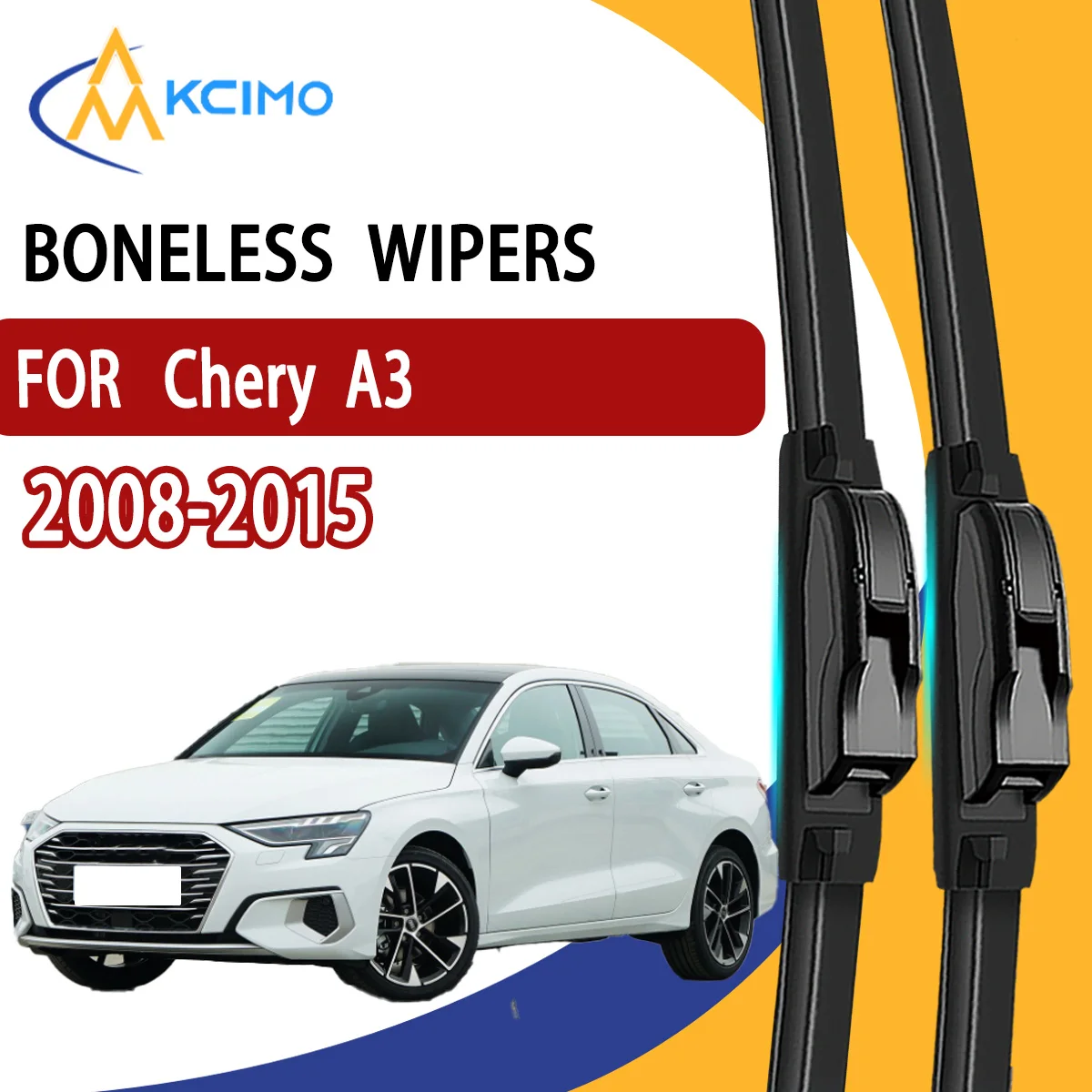 

2Pcs Front Windshield Wiper Blades For Chery A3 2008-2015Windscreen Window Car Accessories