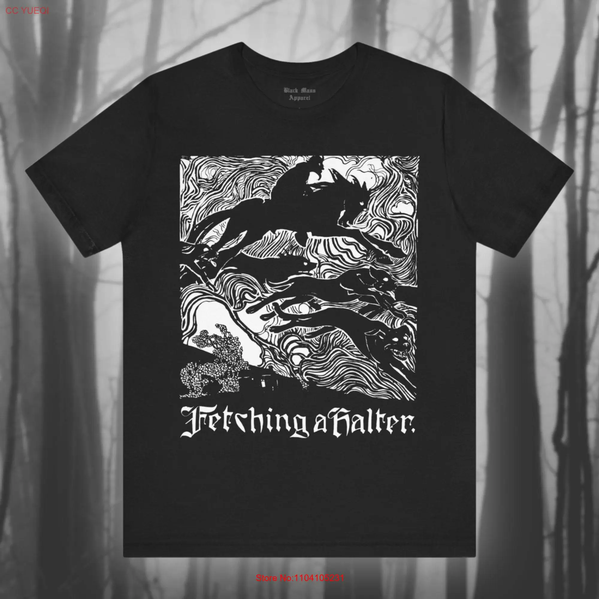 Fetching a Halter Willy Pogany Art Vintage T Shirt Creepy Gothic Witchcraft Witchy Goth Fashion  long or short sleeves