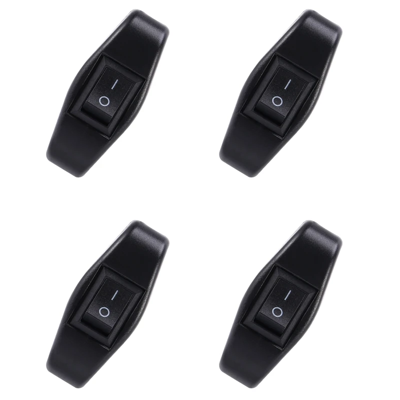 4X Black Bedroom On Off Button In Line Switch 6A/250VAC 10A/125VAC