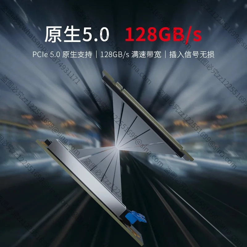 For PCI-E 5.0 Graphics Card Extension CablePCIe5 Extension Cable90 Degree Angle GraphicsCard Vertical Compatible with 5090Series