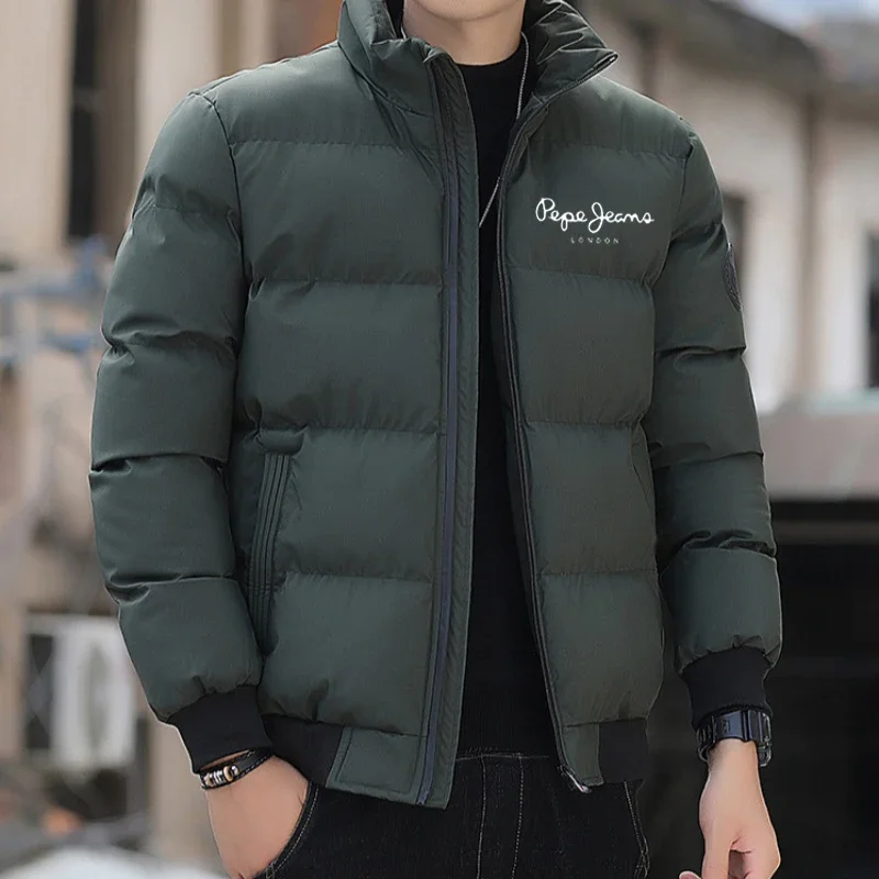 Men's winter jacket, warm, thick, waterproof, windproof outdoor jacket, suitable for cold weather, casual and comfortable