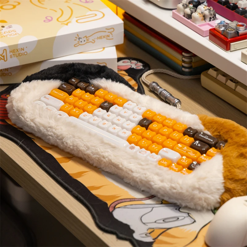 

Колпачки для клавиш с милым котом MAO, прозрачные, 148-клавишные, с милой тематической игрой, механические колпачки для клавиш по индивидуальному заказу