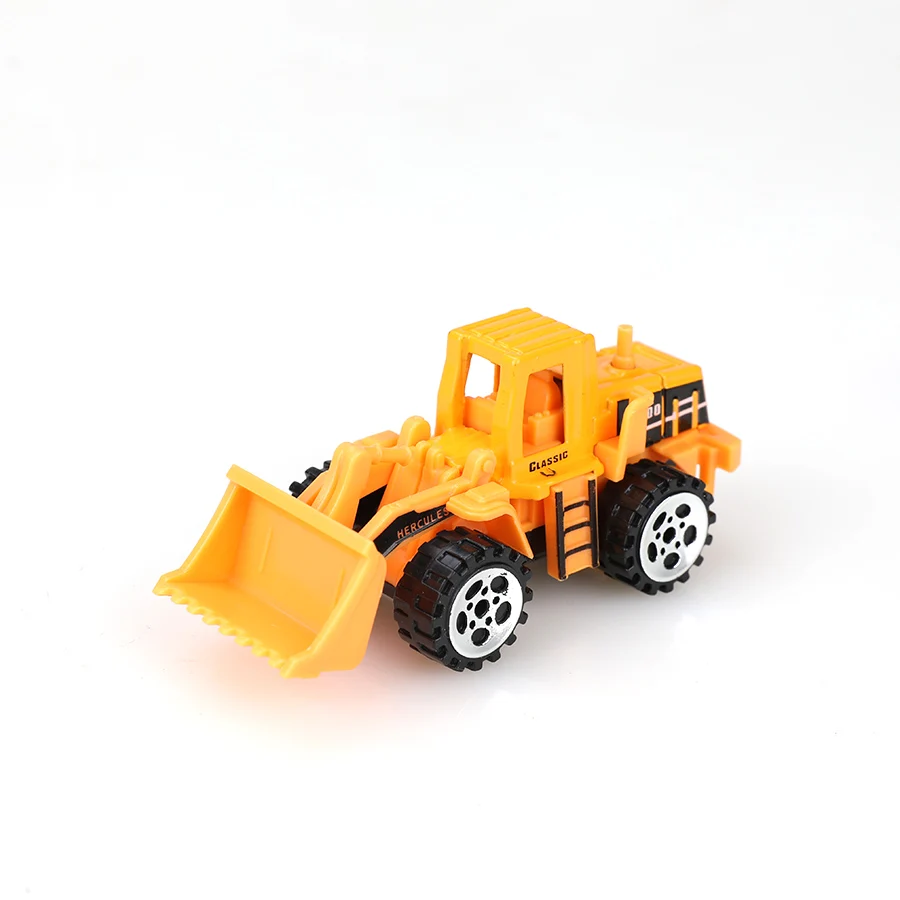 (Boxed) 1/64 Mini-Baugahrzeug-Druckguss-Spielzeugset, 6-teilig, Metalldruckguss, Jungenspielzeug, Schiebemodell, kein Rückzug.