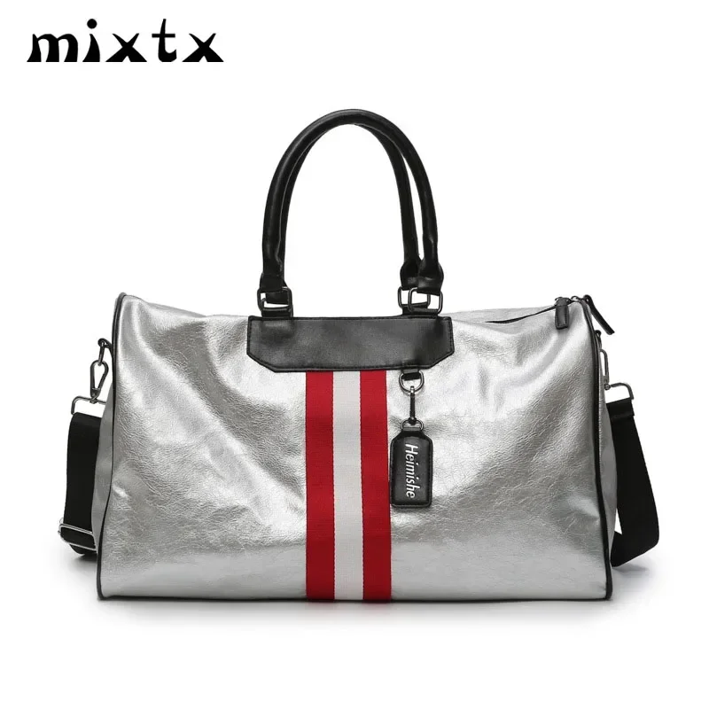 

HOT SALE Women Men Unisex Travel Bag Waterproof 2020 Stripe Sport Handbag Fashion Crossbody Shoulder Bag Couples Duffel Package