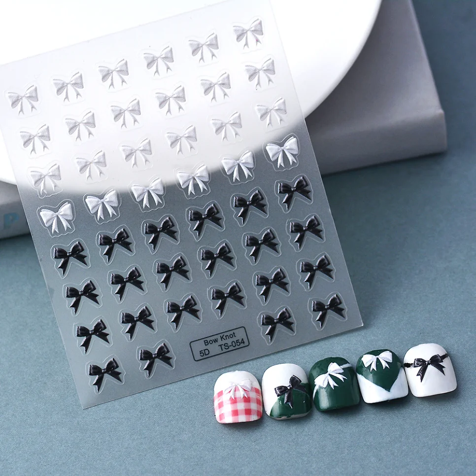 

1Pcs Black White Nail Stickers Nails Accessories and Tools Nail Art Supplies and Decorations Press on Nails Stickers Designer