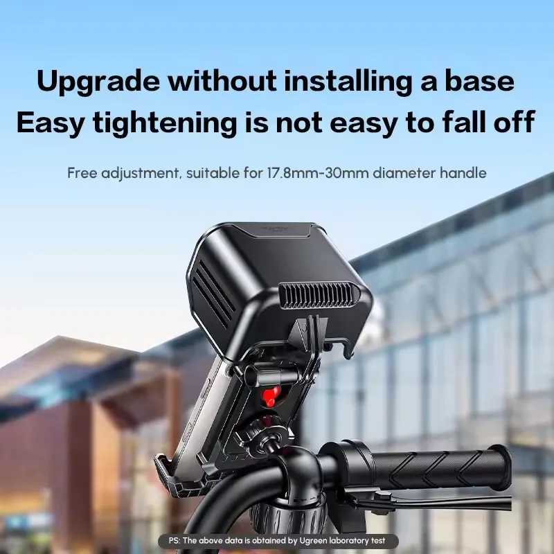 New UGREEN Bike Phone Holder for Portable ABS Material Bike & Motorcycle Phone Holder Ultra Stable Mount for for Adults & Kids