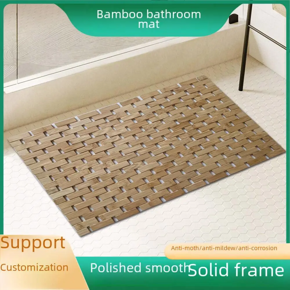 Bamboo Mats Hand Woven Bathroom Kitchen Flooring Waterproof Non Slip Bamboo Carpet Rug Entrance Mat Wholesale Price