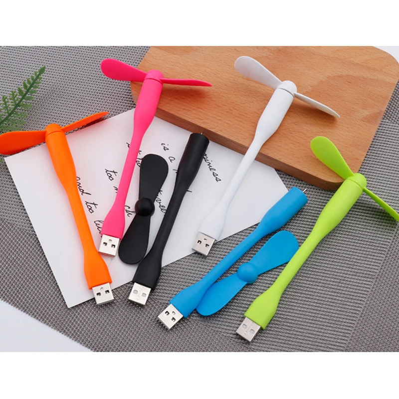 USB Small Fan Flexible Bendable Fan For Power Bank Laptop PC AC Charger Portable Hand Cool Mini Fan For Computer Summer Gadget