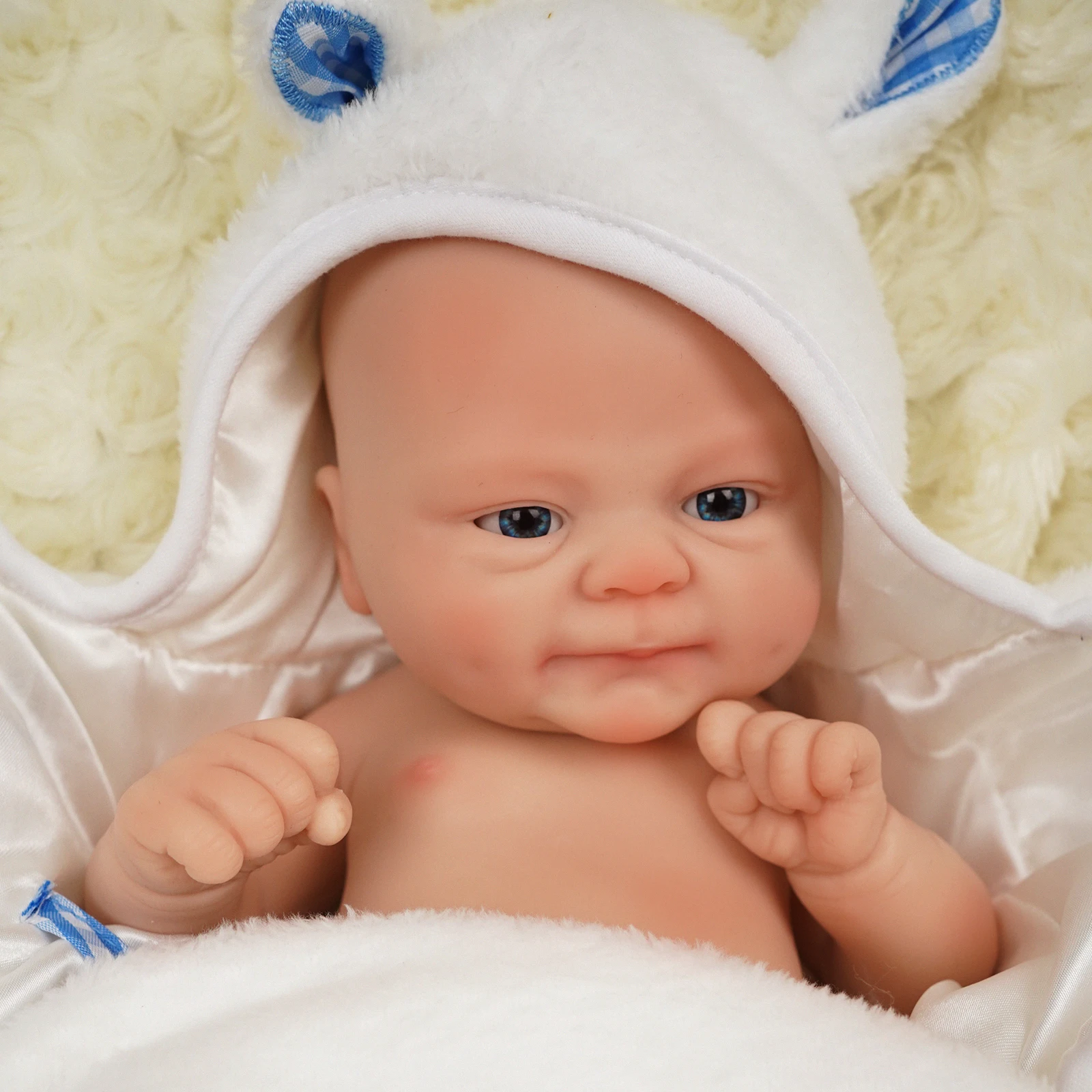 Bratoy Baby Doll Reborn 40cm Boy Body Solid Silicone Realistic Soft Touch Can Be Plated Christmas Gift