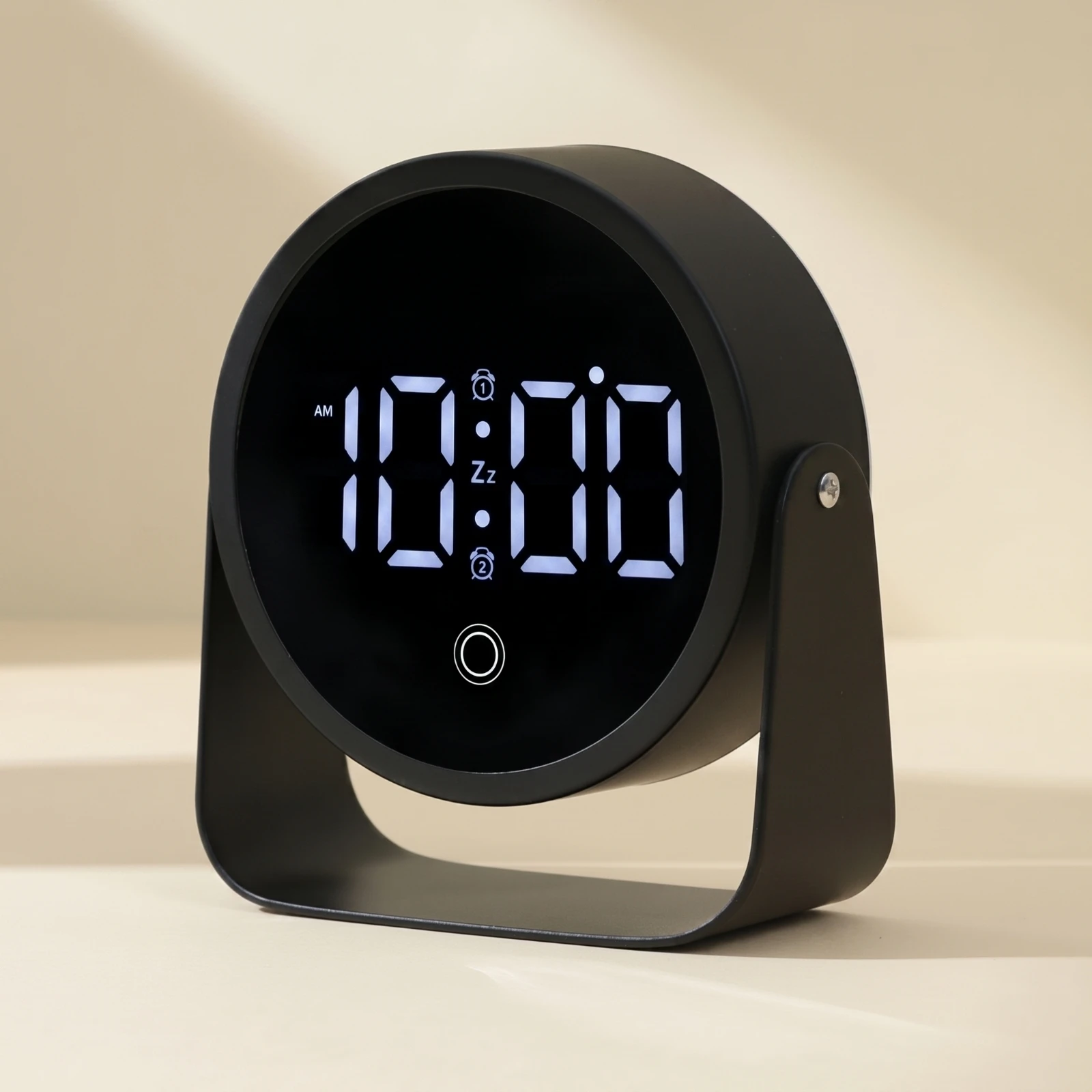 Digital Alarm Clock Electric Desk Clock with Stand Compact Slim for Students, Bedroom, Nightstand