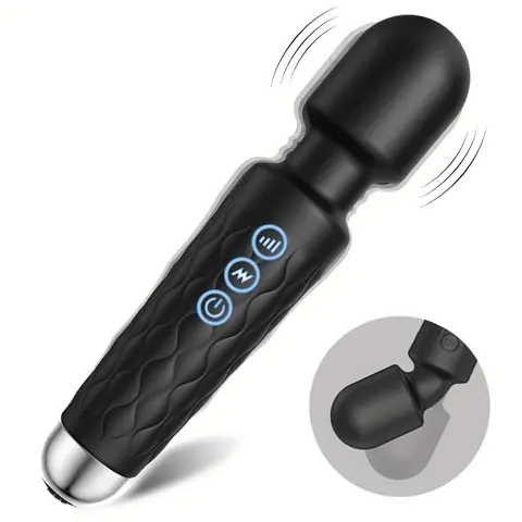 Adult Sex Toy Vibrator Wand for Women Clitoral Nipple Stimulator with 8 Speed 20 Vibration Modes Female G Spot Masturbation Wand