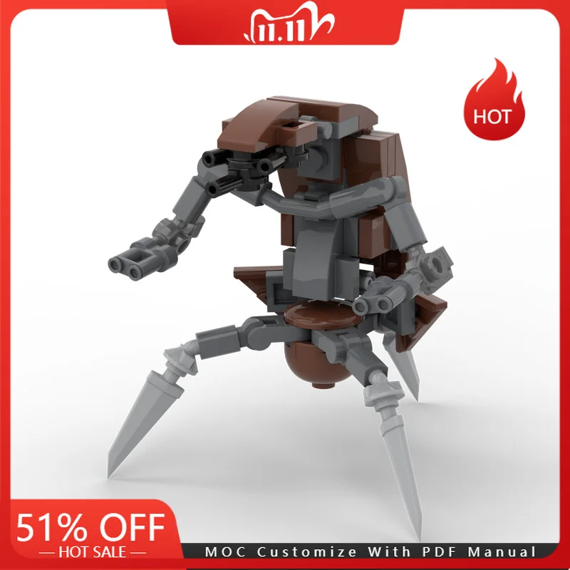 

61 PCS MOC Star Battle Beetle Robot Model Building Blocks Bricks Creative Assembly Educational Toys Adults Kids Christmas Gifts