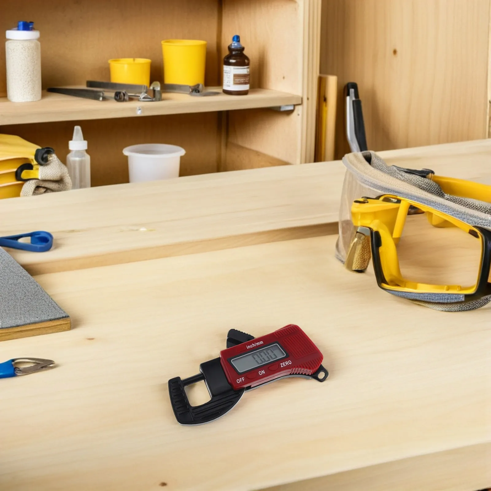 

Digital Thickness Gauge 0.5 Inch Lcd Carbon Fiber Caliper Micrometer Lightweight Measurement Tool For Paper Film Wire