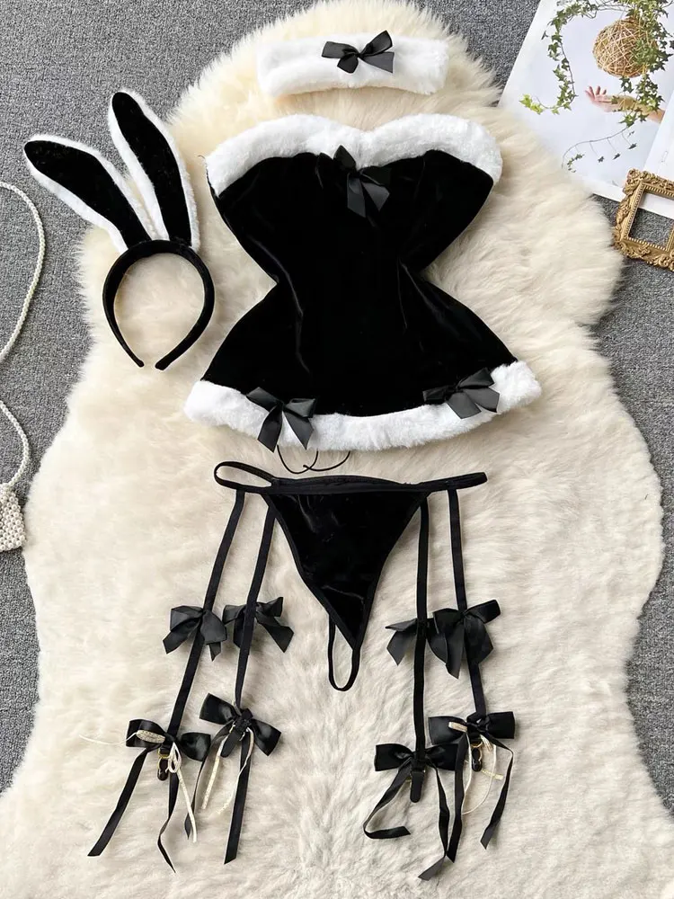 Sexy Erotic Lingerie For Women Underwear Sets Rabbit Girl Costume G-string Thong Sweet Valentine\'s Day Interesting Gifts Jewelry