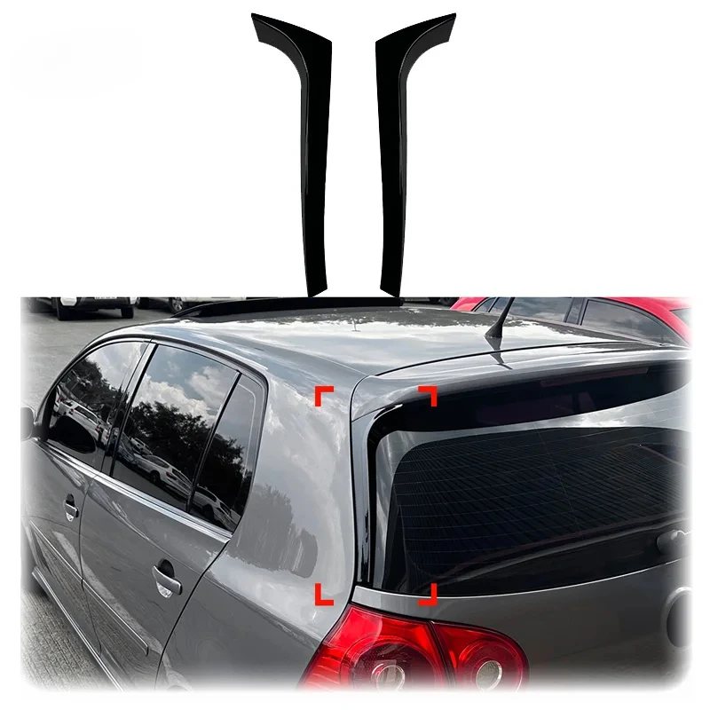 New Design 2006 2007 2008 2009 For VW Volkswagen Golf 5 MK5 R32 GTI R TDI TSI Rear Side Spoiler Trunk Wing Lip ABS Gloss Black