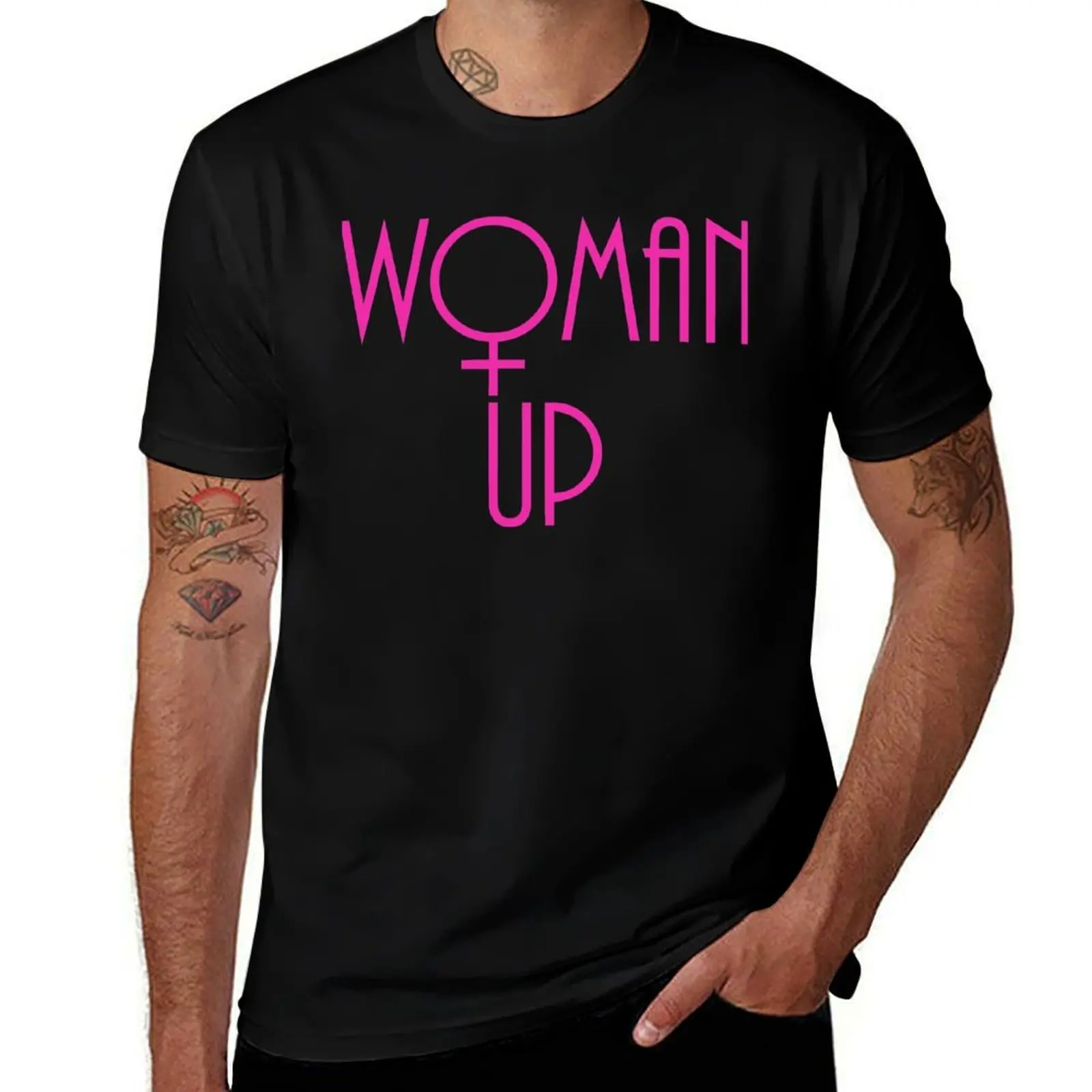 

Woman Up T-Shirt t shirt man casual t shirts for man pack cotton t shirts cotton 100% T-Shirt