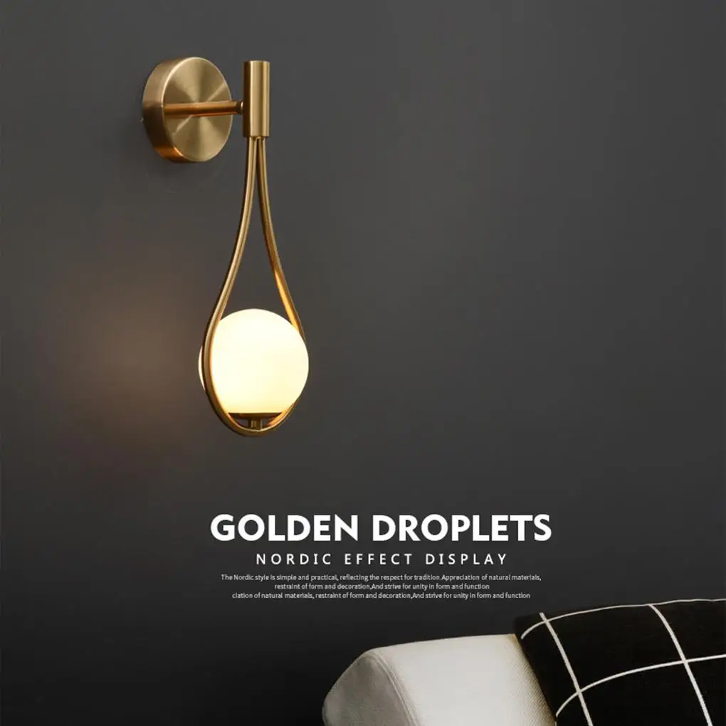 Modern Wall Lamp Exquisite Appearance Wide Application Metal Glass Ball Wall Lamp Modern Wall Light bronze