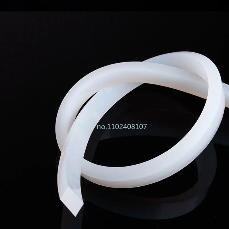 White Silicone Square Strip Solid Silicone Rubber Sealing Strips High Temperature Resistant Thick 1-30mm Width 2-100mm