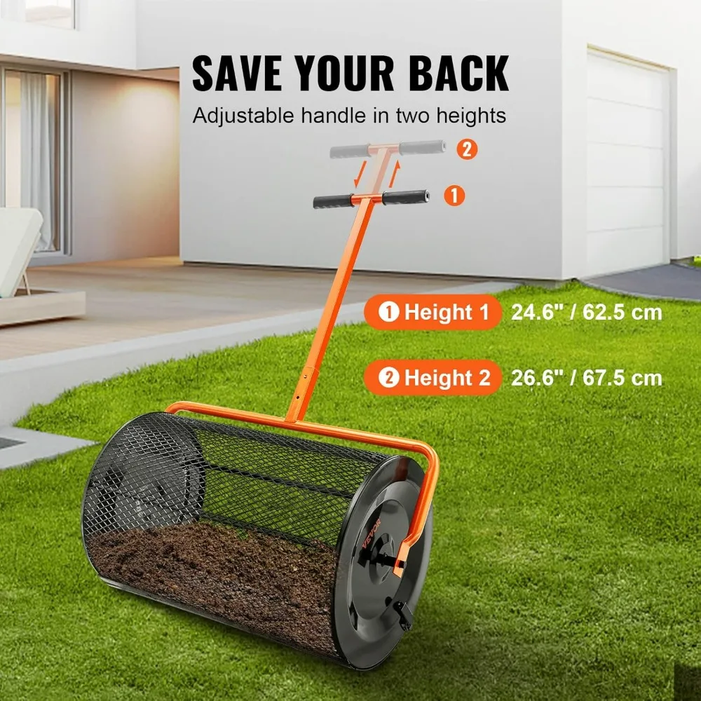 مفرشة سماد بارتفاع قابل للتعديل مع عرض 24 بوصة ومزالج جانبية لاستخدام الحديقة والحديقة