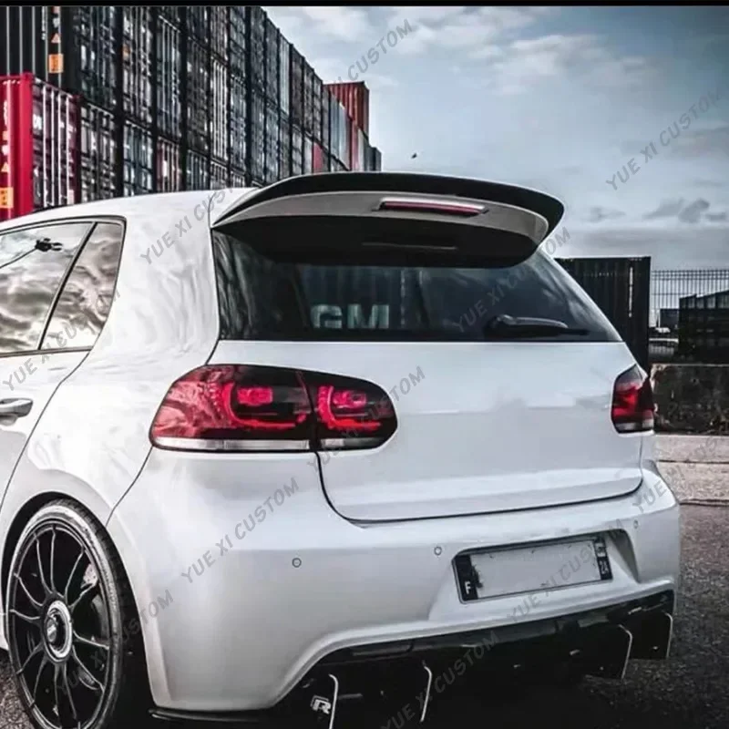 Untuk VW Golf 6 GTI Golf MK6 GTI R20 2010-2013 Hatchback atap belakang mobil sayap Spoiler bagasi belakang topi Spoiler Aksesori Mobil