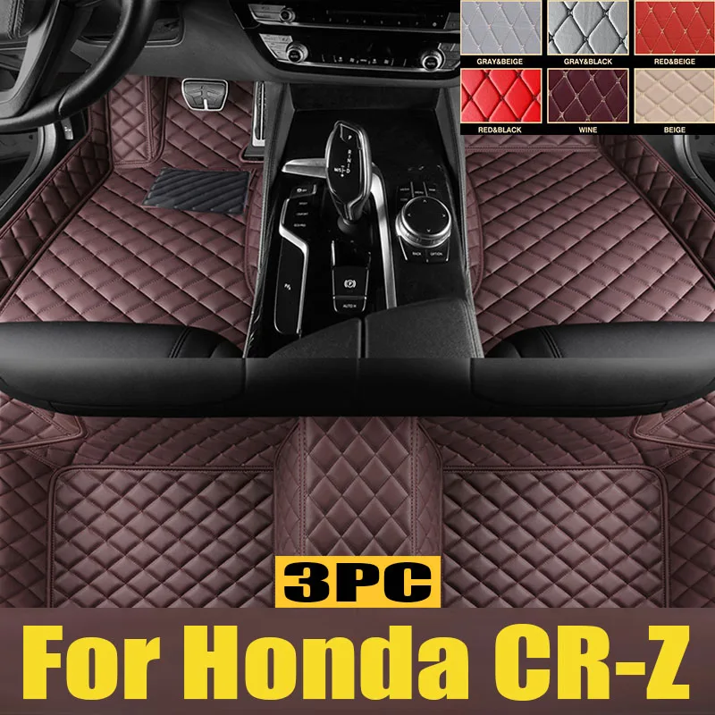 

Car Floor Mats For Honda CR-Z CRZ ZF1 ZF2 2010~2016 Mat Auto Foot Pads Luxury Leather Carpet Rug Interior Parts Car trunk mat