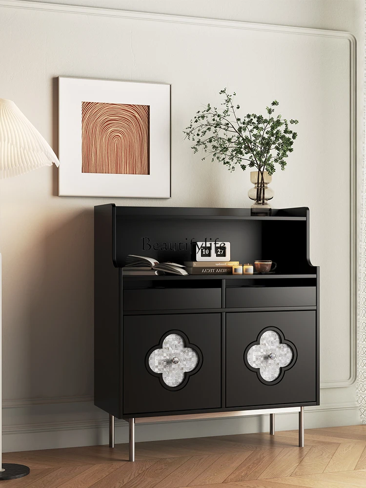 Franse Retro Massief Houten Locker Restaurant Multifunctionele Opslag Entree Kast