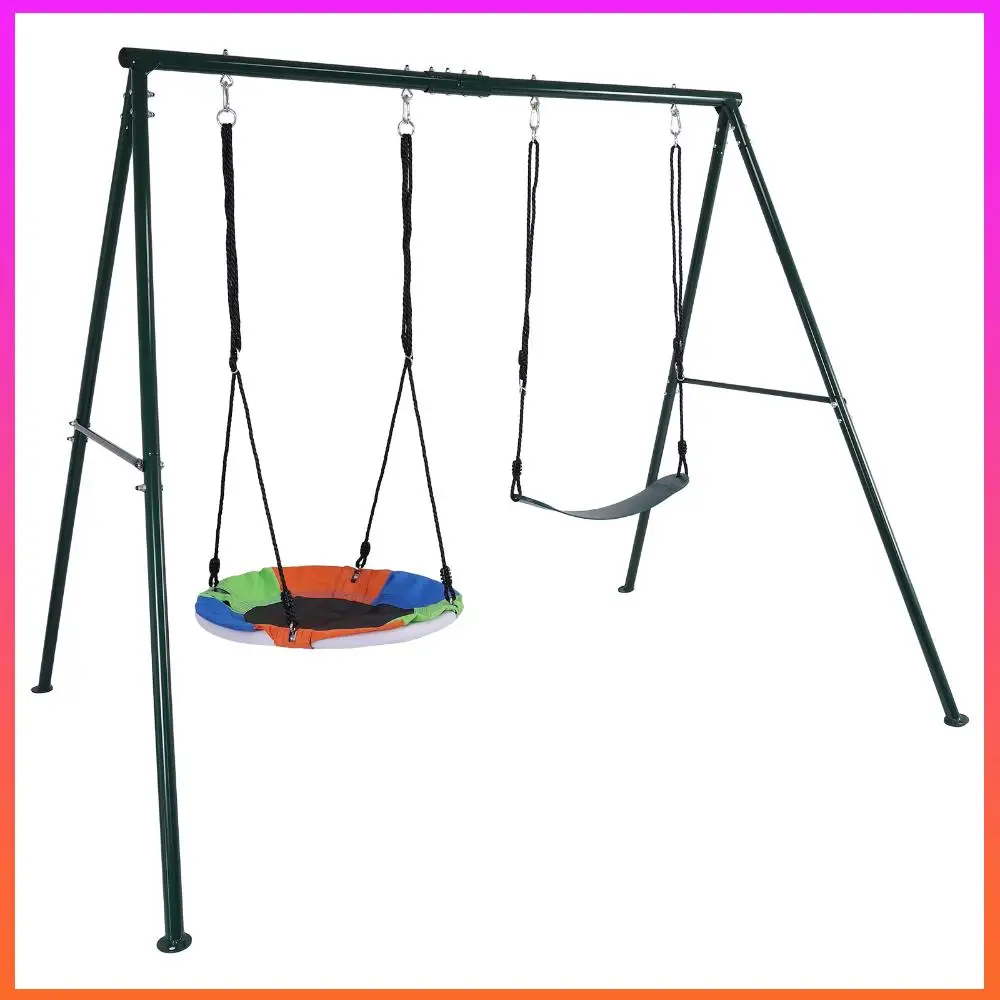 삼각형 프레임 해먹 랙 내마모성 안정성 2 스윙 브래킷 유치원 쇼핑몰 공원용 다목적