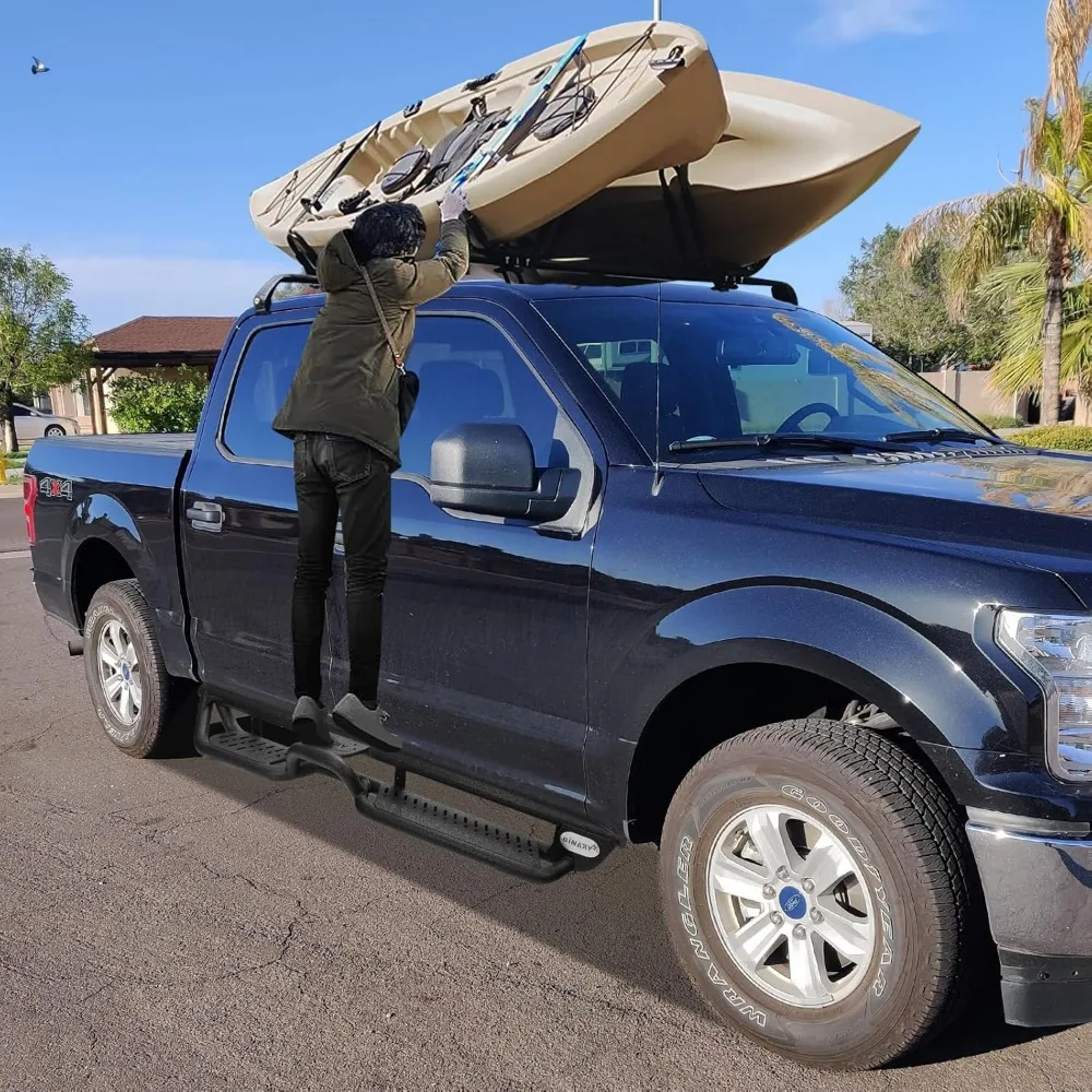 바이너리 스타 러닝 보드, 2009-2018년식 닷지 램 1500 크루 캡, 2010-2024년식 램 2500 3500 크루 캡 (포함) 차량과 호환 가능 Cl을 한국어로 번역하세요.