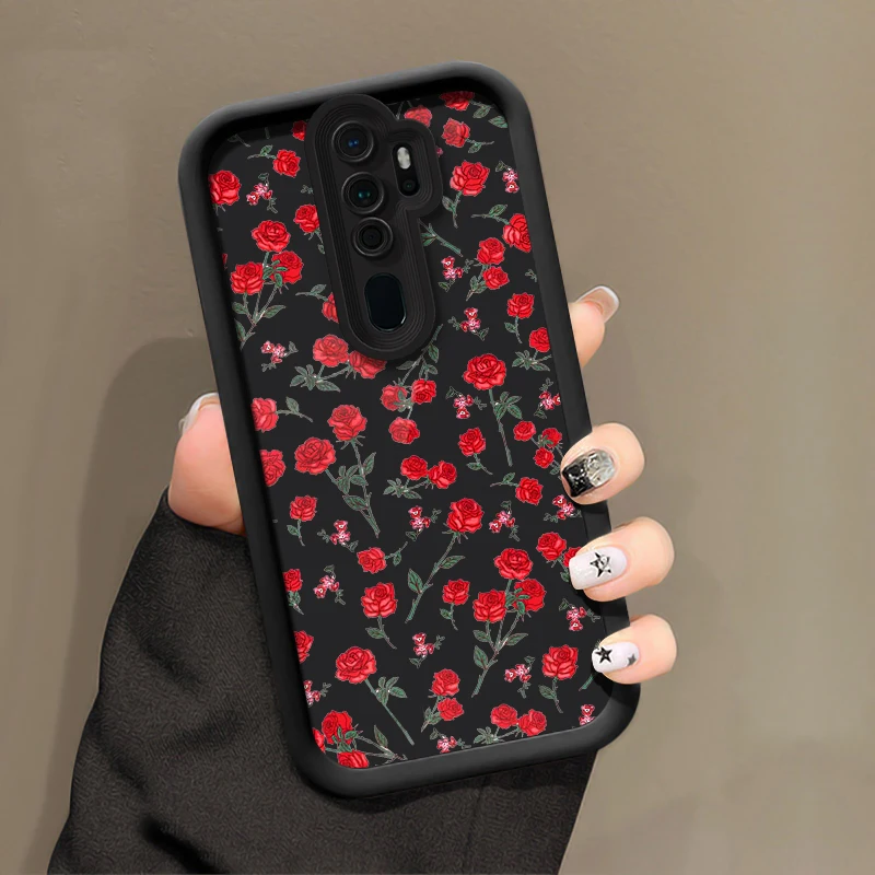 Soft TPU Silicon Phone Case For OPPO Realme 15 Pro 11 4G 5G 9 8 8i 7 7i 6i 5i 5 14 13 Pro Plus 12 Lite Rose Flower Pattern Cover