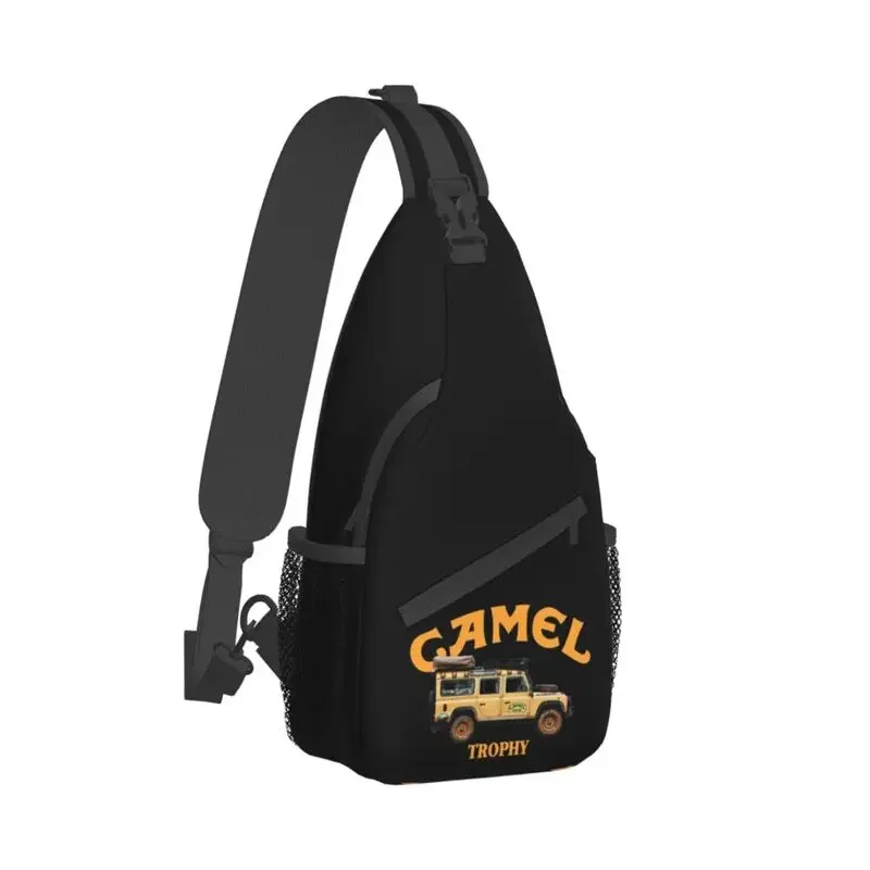 Custom Cool Camel Trophy Defender 110 Crossbody Sling Backpack Men Shoulder Chest Bag for Travel Cycling