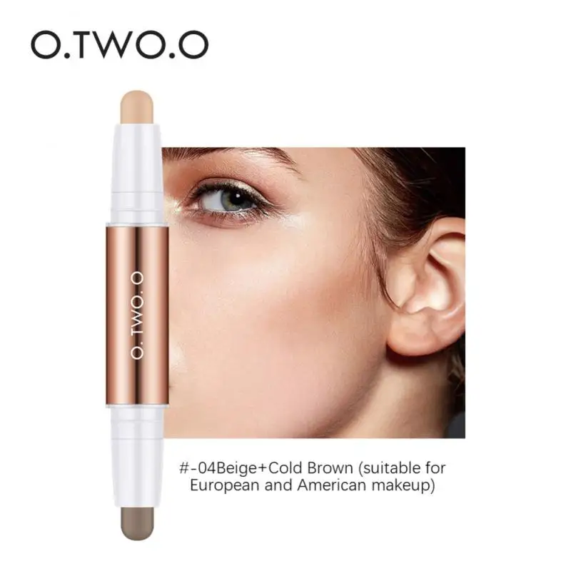 Contour Stick Dubbele Kop Contour Pen Markeerstift Bronzers Beauty Cosmetica Concealer Potlood Accentueren Schaduw Pen Gezicht Make-Up