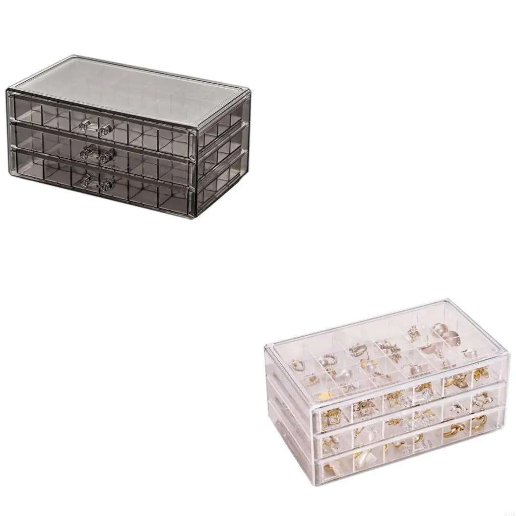 

Practical PU Material Jewelry Storage Holder Box with Multiple Compartments for Organizing Accessories at Home or Office