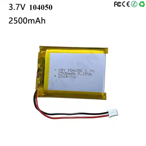 104050 3.7V 2500mAh Polymer Lithium Rechargeable Battery for Camera GPS MP5 Bluetooth Headset PS4 Game Controller