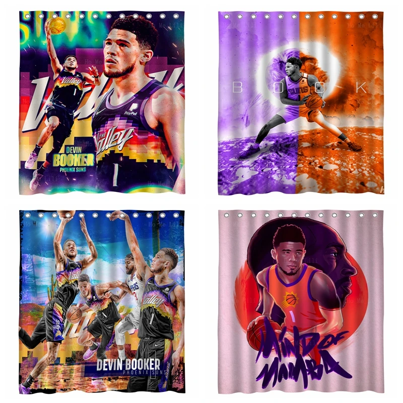 Athletes Star Devin Basketball Art Posters Phenix Competition Sports Bathroom Decor Shower Curtain