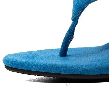 Women Suede Thong High Heel Sandals Round Toe Cutout Ankle Wrap Stiletto Heels Fashion Ladies Summer Party Dress Shoes